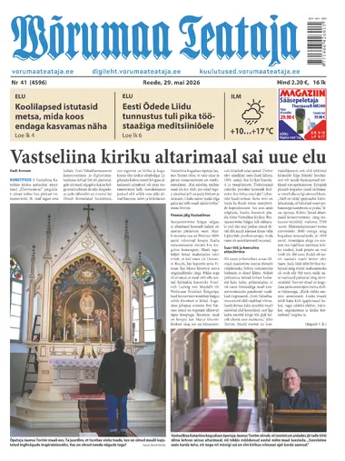 Reede, 29. mai 2026 Võrumaa Teataja