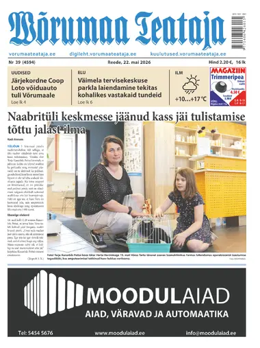Reede, 22. mai 2026 Võrumaa Teataja
