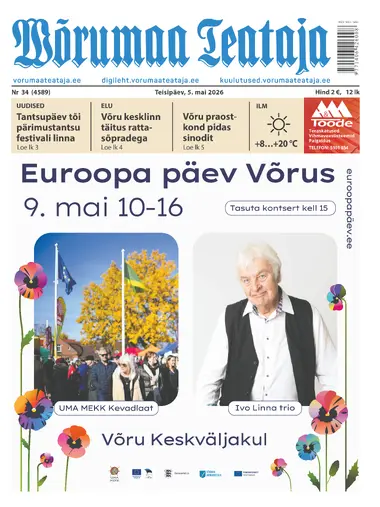 Teisipäev, 5. mai 2026 Võrumaa Teataja